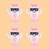 boppin bunny plush 4pcs